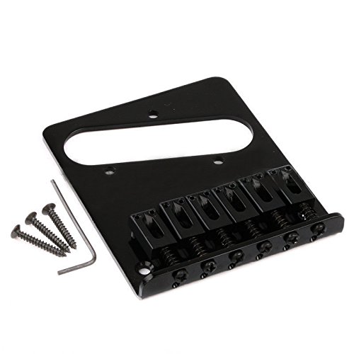 Black tele bridge guitar bridge 6 saddle bridge for fen…