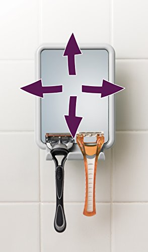 Changing Lifestyles Safe-er-Grip Shower Mirror with 2 Razor Hooks