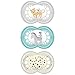 MAM Day and Night Pacifier Value Pack (2 Day + 1 Night Pacifier), MAM Pacifiers 6 Plus Months, Best Pacifier for Breastfed Babies, Glow in the Dark Pacifier primary