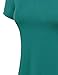 Made By Johnny MBJ WT769 Womens V Neck Trapeze Tunic XL Jade