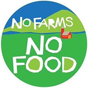 No Farms No Food Bumper sticker
