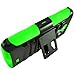 LG L31G / LG Access LTE Case Combo by ICE-CLEAR(TM)-HERCULES Dual- Layer Hard/Gel Hybrid Kickstand Armor Case w/ Holster (Black/Green)+Touch Screen Stylus
