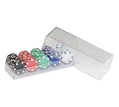 100PC Clear Acrylic Poker Chip Rack with Cover/Casino Chip Tray with Lid by GSE - Thumbnail 2