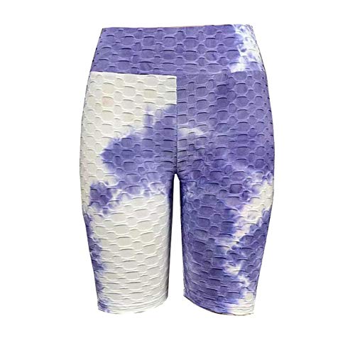 Binggong Sportshorts voor dames, Honeycomb Ruched Booty Shorts Hoge Taille Yoga Broek Sexy Tight Leggings Push Up Gym… - Image 5