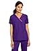 WonderWink Women's Scrubs Charlie 5 Pocket Y-Neck Wrap Top, Grape, Large