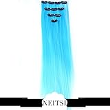 Neitsi Bundle 10 Pieces of 50cm Multi-Colors Party Highlights Clip In Synthetic colored Hair Extensions ombre hair weft Pieces Colorful