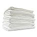 POLYTE Microfiber Quick Dry Lint Free Bath Towel, 57 x 30 in, Pack of 4 (White)
