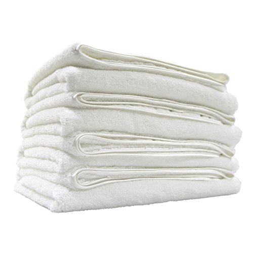 White 57 x 30 in Polyte Premium Quick Dry Lint Free Microfiber Bath