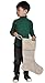 HUAN XUN Plain Burlap Christmas Stockings Fireplace Decor Set 3 Pieces