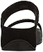 FitFlop Women's Flare Slide Sandal,Black,6 M US