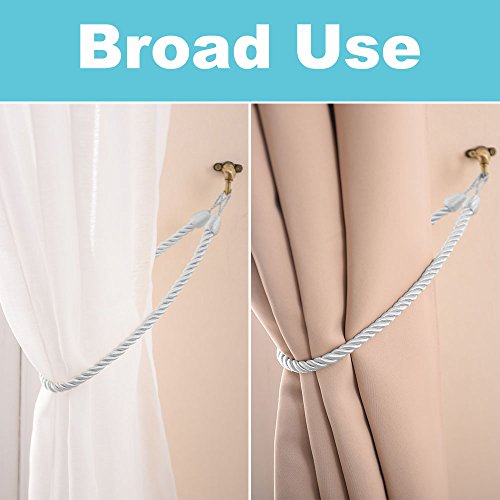 image for RYB HOME Ropes for Window Curtains Panels - Tie Backs Long Loop with B