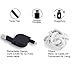 Retractable USB Type C Cable, CIQILY USB C to USB A Cord Data Transfer Sync & Charging for Samsung Galaxy S9 S8 Plus Note 8 LG V30 V20 G6 G5 New MacBook HTC U11/10 Google Pixel 2 XL Moto Z2