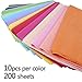 OUTLEE Tissue Paper Gift Wrap in Bulk 200 Sheets 20 Colors Art Rainbow Tissue Paper 19.7 x 27.6 Inch for Art Paper Craft Gift Wrapping Decorative Tissue Paper Pom Pom