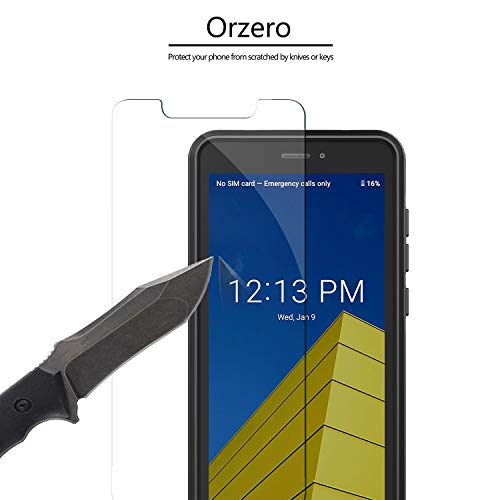 (3 Pack) Orzero Compatible for Cricket Icon Smartphone Tempered Glass Screen Protector, 9 Hardness HD Anti-Scratch Bubble-Free (Lifetime Replacement)