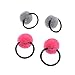 40 Pcs (20 Pairs) Pom Balls Elastic Hair Ties for Girls' Ponyatil Holder Accessories (Assorted Color)