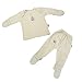 Baby Mink 100% Organic Cotton Pajama Set: L/S Gloved Shirt & Footed Pant 3-6mths