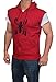 Mens Hooded Sweatshirt - Adult Zipper Short Sleeve hoodie for Men (Medium)