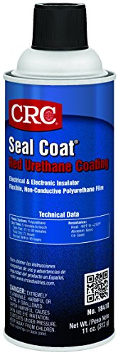 UPC 078254184104, CRC Urethane Seal Coat Viscous Liquid Coating, 250 Degree F Maximum Temperature, 11 oz Aerosol Can, Red