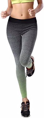 VISEN Women's Fitness Leggings Active Cotton Leggings Girl Bodybuilding Fitness Clothing Adventure Time Leggings Women (Large, W01-Light Green)
