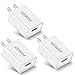 [3-Pack] Quick Charge 3.0, FONKEN 18W 3Amp USB Wall Charger QC 2.0 Adapter Compatible with Samsung Galaxy S7 S6, Note 5/4, LG G5 V10, Nexus 6,HTC10, Qualcomm Certified Comply with UL 60950-1 (White)