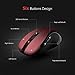 VicTsing Keyboard and Mouse [Whisper Quiet], 2.4GHz Wireless Keyboard Mouse Combo, Computer Keyboard and Wireless Mouse, USB Unifying Receiver, for PC Computer Laptop Windows iMac,Red