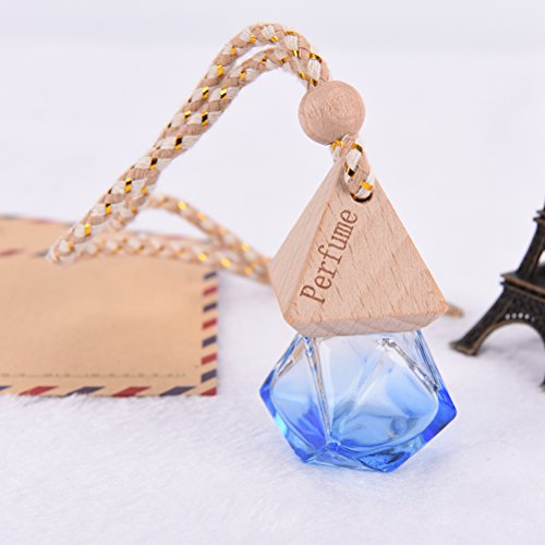 IYSHOUGONG 3 Pcs Empty Car Perfume Bottle Refillable Hanging Perfume Fragrance Bottle Home Car Air Freshener, Color Random