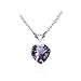 Ice Gems Sterling Silver 7mm Heart Genuine, Created or Simulated Birthstone Solitaire Necklace, 18
