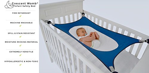Crescent Womb Infant Safety Bed - Breathable & Strong Material That Mimics The Womb While Reducing The Environmental Risks Associated With Early Infancy, Sky - Thumbnail 4