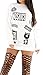 FISACE Women's Long Sleeve Loose Print Pullover Sweatshirt Dress
