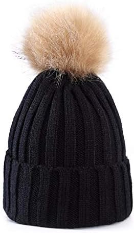 fluffy pom hat