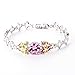 Fashion Womens 925 Sterling Silver Crystal Bracelet Bangle