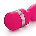 HoozGee Wellness Relaxation Wand 7 Frequency Rechargeable Vibrator Silicone Waterproof Therapeutic Muscle Massager (Rose Red)