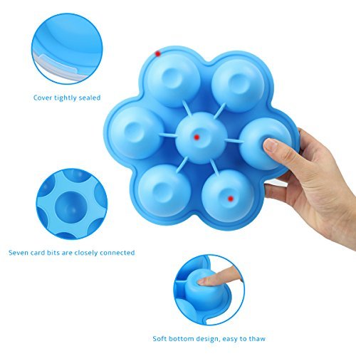 JER Silicone Moules à oeuf Dispositif Ustensiles de Cuisine pour pot instantané 5,6,8 qt Contenants de stockage de moules réutilisables Aliments pour bébés faits maison - Légumes, purées de fruits