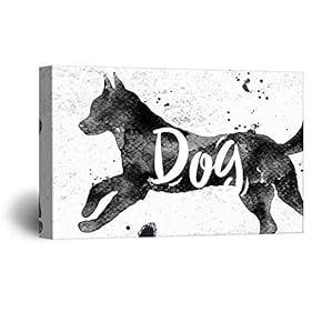 Canvas Wall Art-Cute Cat and Dog-Canvas Prints Home Artwork Decoration for Living Room,Bedroom - 12x18 inches