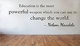 Blinggo Education is the most powerful weapon Nelson Mandela removable Vinyl Wall Decal Home Décor