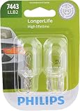 Philips 7443LLB2 LongerLife Miniature Bulb, 2 Pack