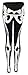 Forever Women's Skeleton Bone Print Viscose Jersey Leggings (M/L 10/12, Black)