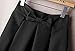 Hanlolo Vintage Rretro Womens High Waisted Pleated Knee Length Skater Midi Skirt Black