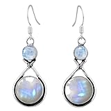 15.00ctw Genuine & Created Gemstone & 925 Silver Plated Dangle Earrings Made By Sterling Silver Jewelry