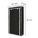 Blissun 10 Tiers Shoe Rack Shoe Storage Organizer Cabinet Tower with Nonwoven Fabric cover , Black