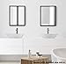 Kate and Laurel Calter Modern Decorative Framed Beveled Wall Mirror, 25.5x37.5 Black