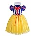 Dressy Daisy Toddler Little Girls' Princess Costume Fancy Dresses Up Halloween Party With Red Ribbon Size 4T
