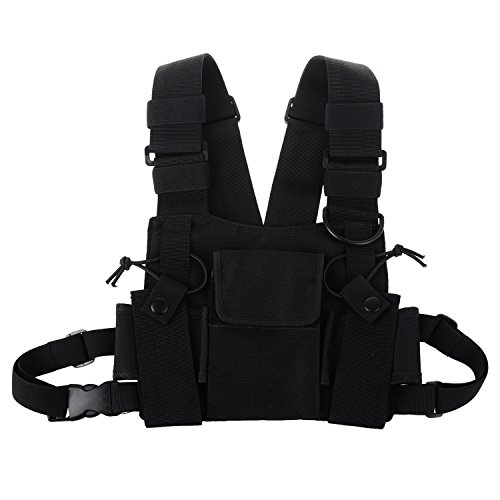 KENMAX Two Way Radio Chest Harness Bags Pack Holster Tactical Vest