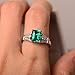 Metmejiao Vintage Ring Women Deep Green Gemstone 14k White Gold Filled Wedding Bridal Band Ring (10)