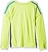 adidas Little Boys' Performance Logo Long Sleeve Tee Shirt, Solar Yellow, 6