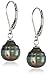 Amazon Collection Natural Color Tahitian Cultured Pearl Leverback Earrings