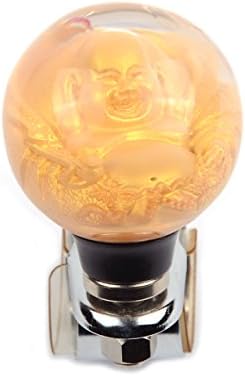 AutoBoy Gold Buddha Shape Car Steering Wheel Spinner Knob Power Handle Assist Ball Knob Fit For Car Vehicle