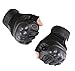 Campstoor Army Military Tactical Gloves Rubber Hard Knuckle Outdoor Gloves for Fit for Cycling Motorcycle Hunting Hiking Camping Powersports Airsoft Paintball (Large, Black Fingerless)