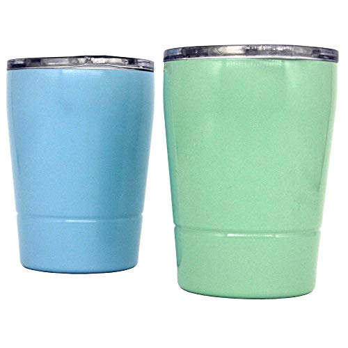 DuoLe Becher aus Edelstahl, 2er-Set, Mini-Thermoreisebecher für heiße und kalte Getränke, Kaffee, Tee, auslaufsicher… – Bild 3