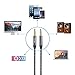 CSHope Audio Cable 3.5mm 2Pack Male to Male Nylon Braided Auxiliary Aux Stereo Cable (Black with Grey, 10ft + 3.3ft)